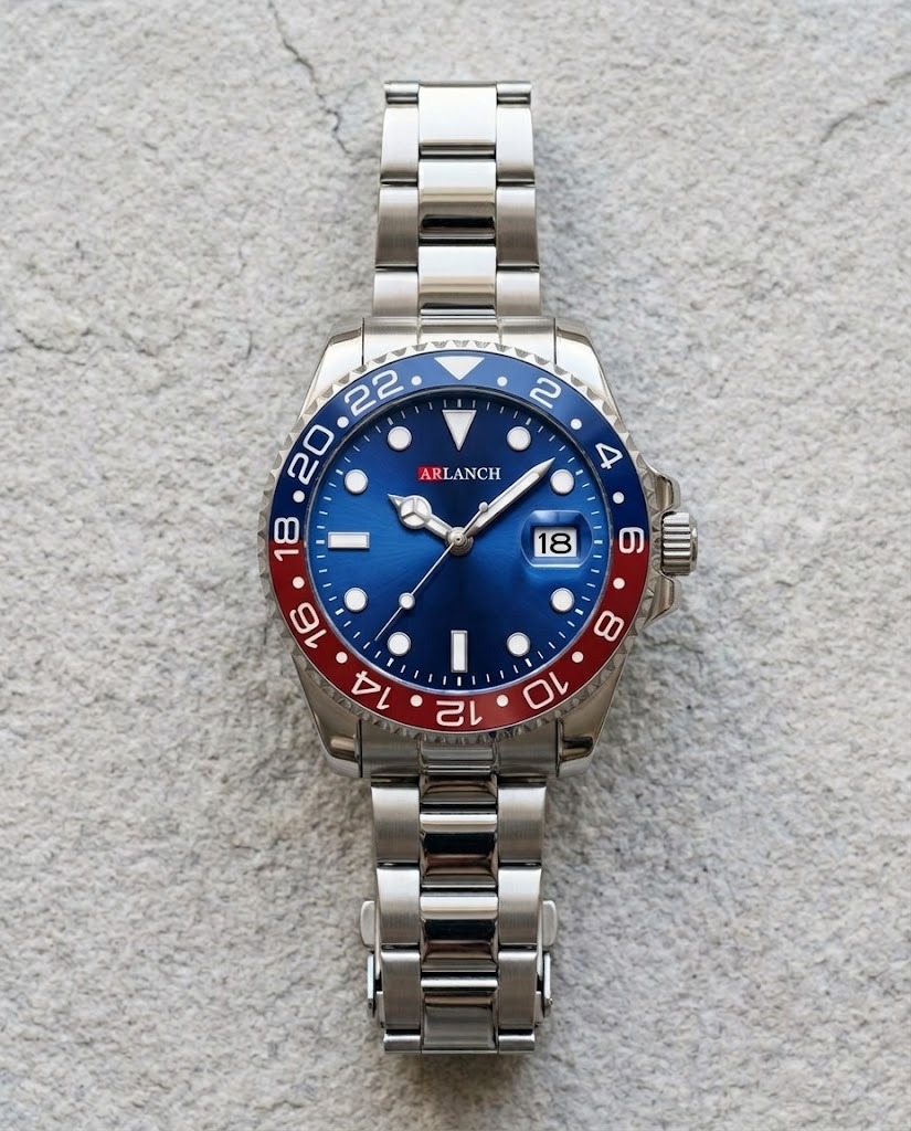 Le Méridien, lunette rouge et bleu